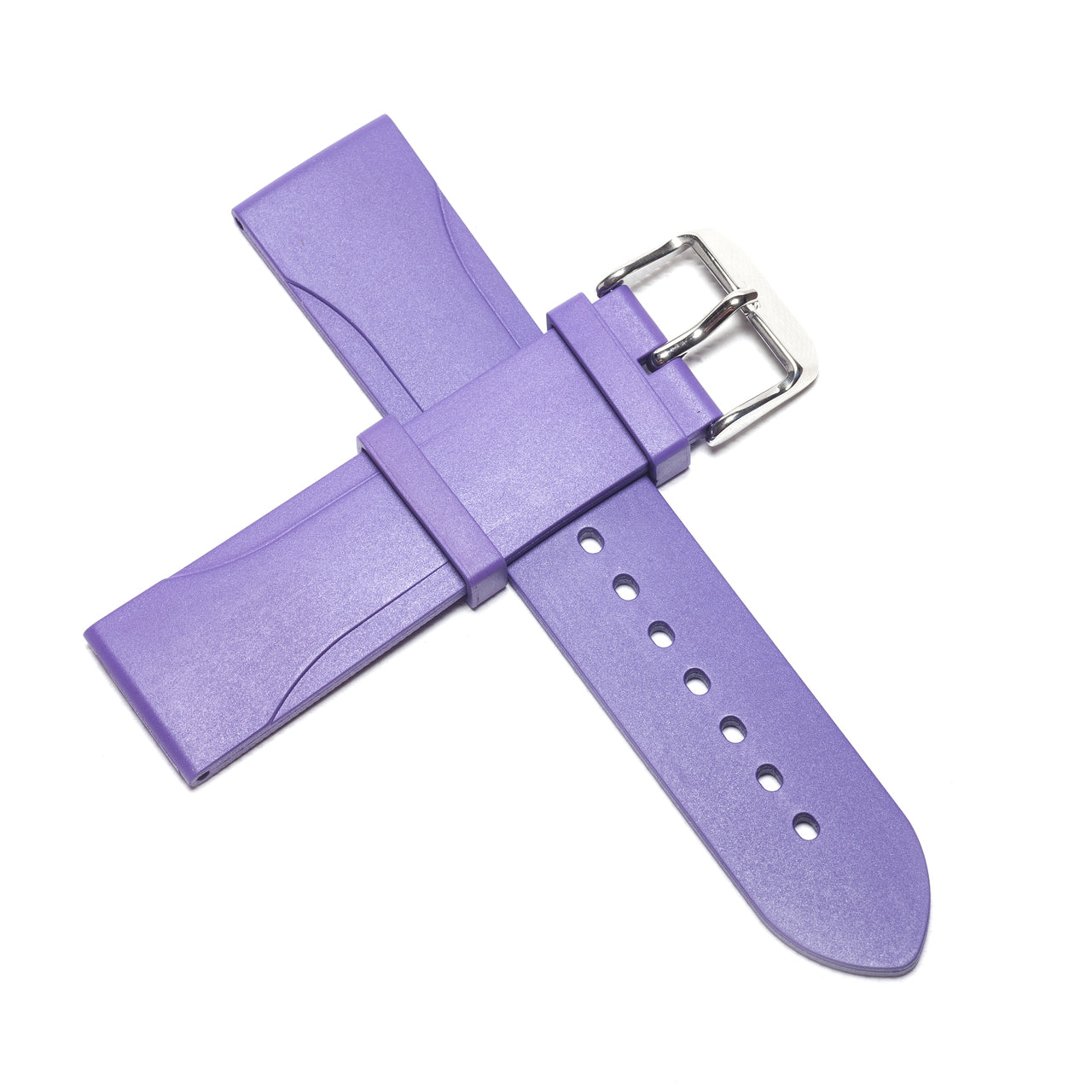 22mm Natural Rubber Strap, Purple - NTH Watches