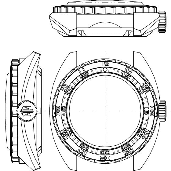 NTH 43mm Diving Watch Case for DevilRay